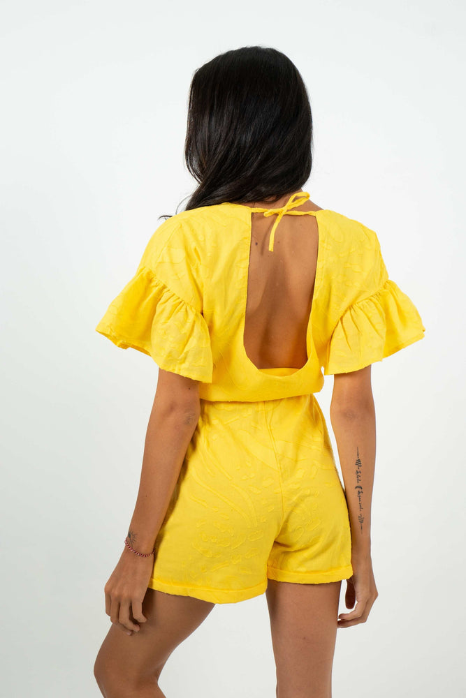 
            
                Load image into Gallery viewer, Backless playsuit from Back Cartel, the French brand specialized in backless outfits.
            
        