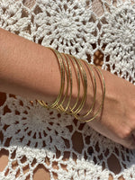 set of thin textured bangle bracelet by Back cartel